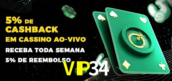 Promoções do cassino ao Vivo VIP34